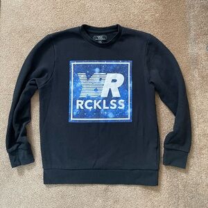 Young & Reckless Galaxy Space Logo Crew Neck Sweatshirt/Pullover *Mens Sz Medium